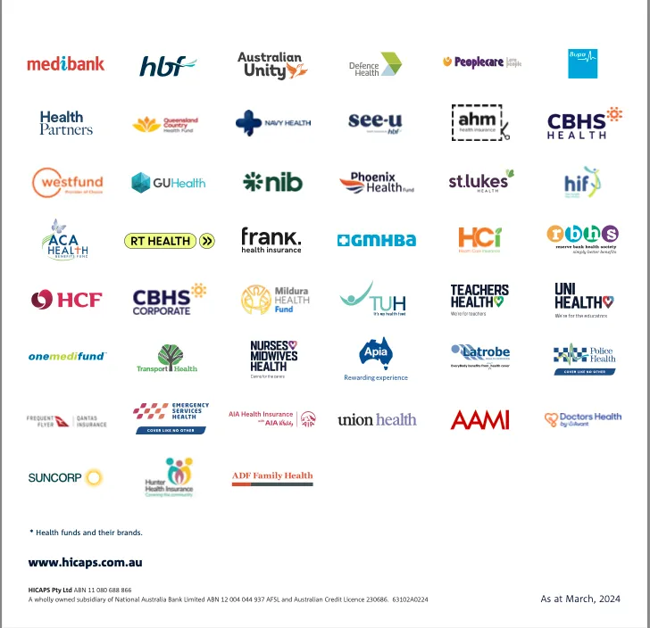 Private Health funds Available
